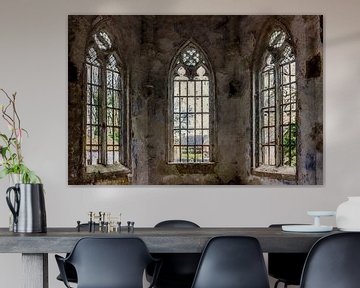 Het raamwerk van een kerk van Digitale Schilderijen