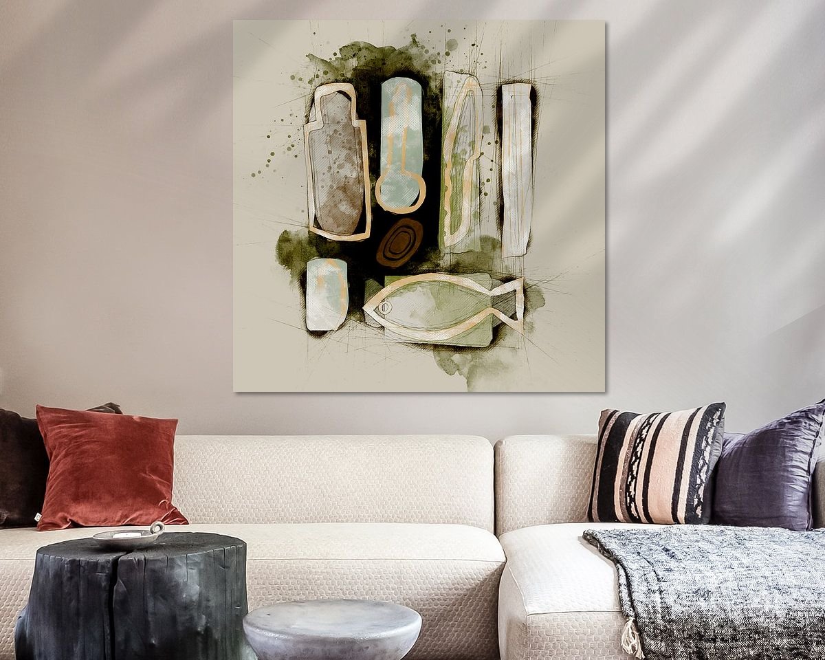 Voorbeeld van het werk in een kamer