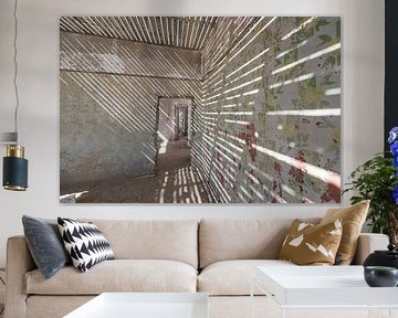 Sunbeams through the ceiling