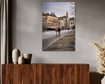 Winter on the canals in Groningen, the Netherlands by Vincent Alkema