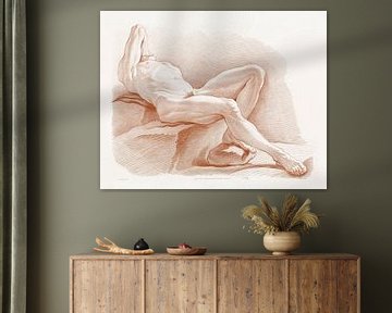 Reclining male nude, Gilles Demarteau by Atelier Liesjes