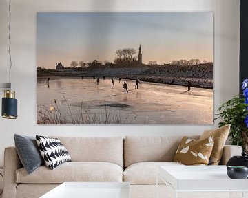 Schaatsen in Veere 2 van Percy's fotografie