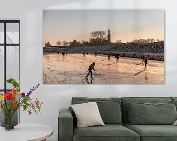 Schaatsen in Veere 3 van Percy's fotografie