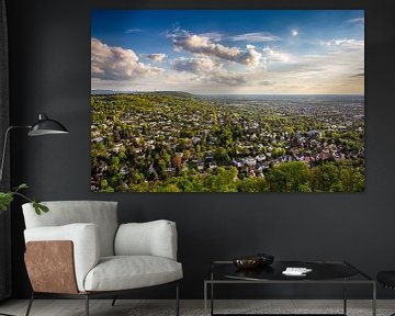 Vue sur Karlsruhe en Allemagne depuis le Turmberg sur Evelien Oerlemans