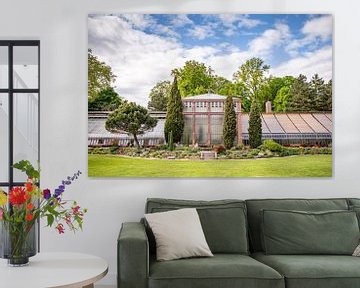 Oude kassen in de botanische tuin van Karlsruhe