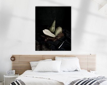 peren op snijplank | fine art stilleven fotografie in kleur | print muur kunst van Nicole Colijn