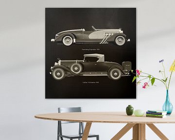 Duesenberg SJ Speedster 1933 und Cadillac V16 Roadster 1930