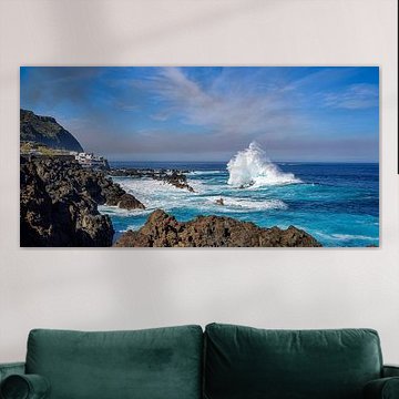 Crashing waves at Porto Moniz in Madeira.