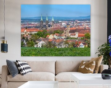 Uitzicht op de kathedraal van Bamberg in Franken van Animaflora PicsStock