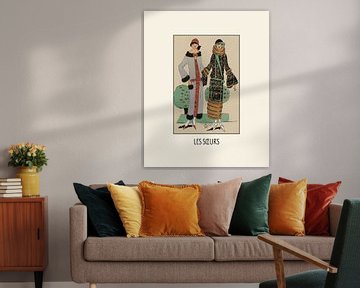 Les soeurs - Die Schwestern | Art Deco Fashion Druck von NOONY