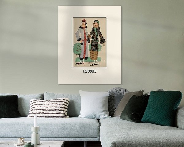 Les soeurs - The sisters | Art Deco Fashion print