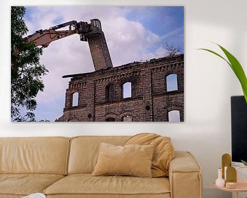 Demolition of the storage building of the complex Böllberger Mühle in Halle by Babetts Bildergalerie