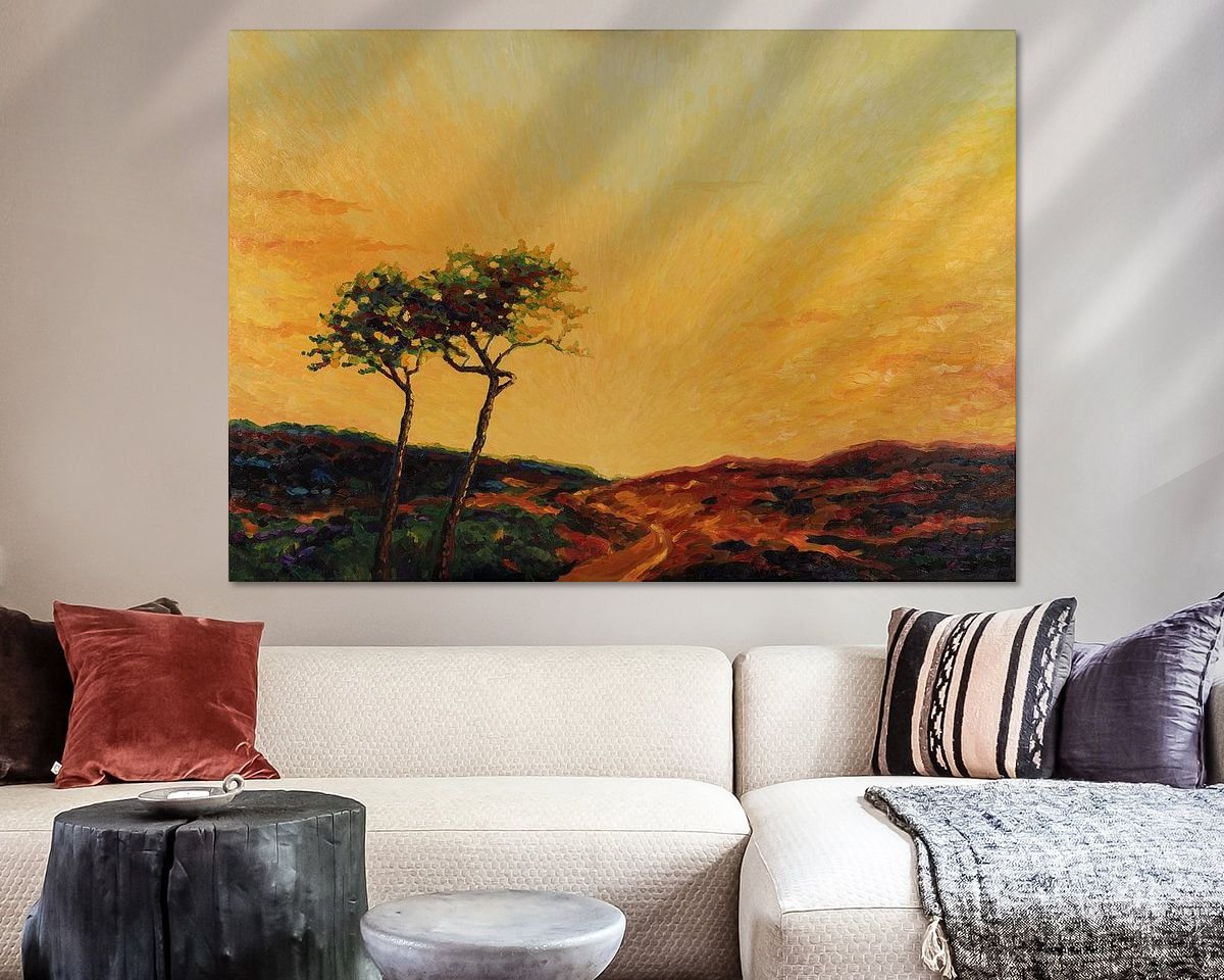 Voorbeeld van het werk in een kamer