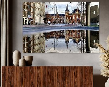 Reflection Amsterdam Central by Bram van Elk