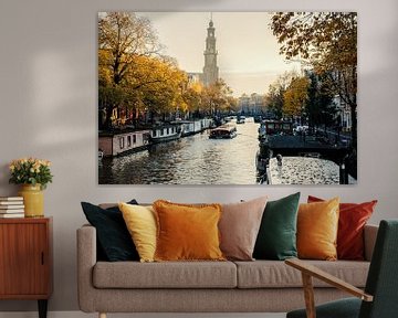 Jordaan in Richtung der Westerkerk "Herbst" von Charles Poorter