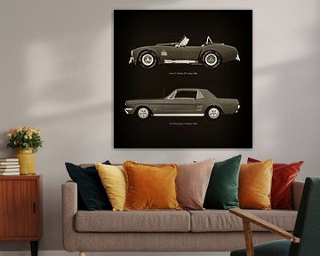 Ford AC Shelby 427 Cobra 1965 en Ford Mustang GT Edition 1964 van Jan Keteleer