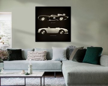 Jaguar D Type 1956 und Porsche 550-A Spyder 1956 von Jan Keteleer