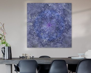 Mandala chic en violet sur Rietje Bulthuis