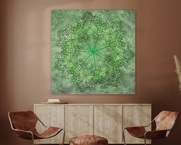 Mandala chique in groen van Rietje Bulthuis