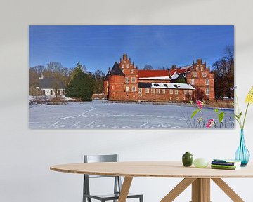 Herten sneeuw panorama van Edgar Schermaul