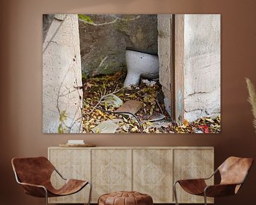 partie ancienne d'un bâtiment avec toilettes à Halle Saale en Allemagne