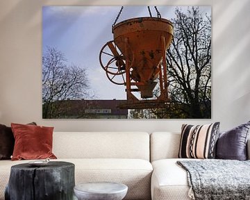 Silo en béton sur un chantier de construction à Halle Saale by Babetts Bildergalerie