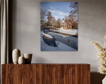 Giethoorn in winter by Henri van Rheenen