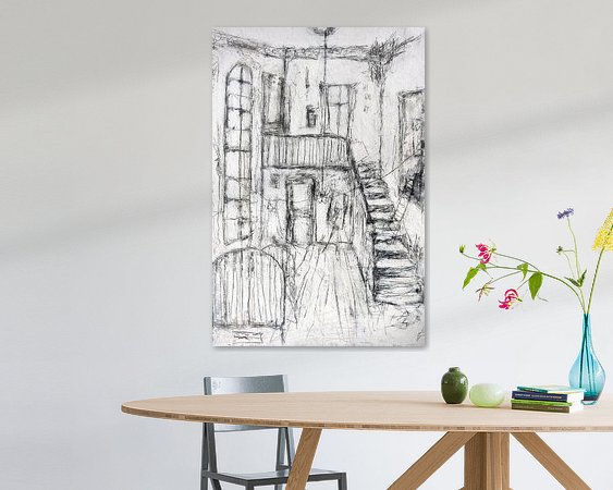 Voorbeeld van het werk in een kamer