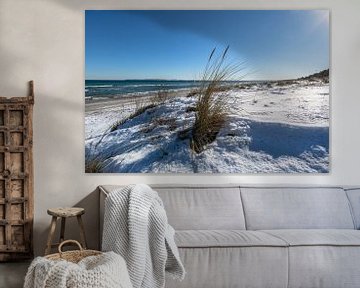 Dünen im Schnee, Strand in Juliusruh auf Rügen von GH Foto & Artdesign