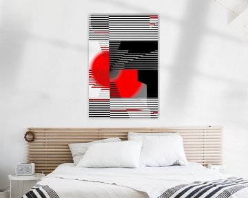Zwart wit ontmoet rood versie 4 van Christine Bässler