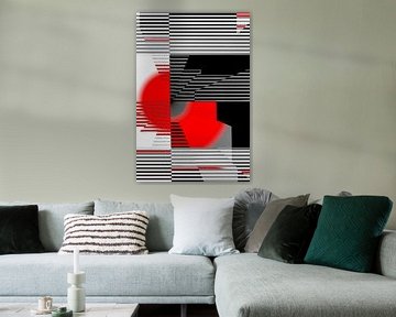 Zwart wit ontmoet rood versie 4 van Christine Bässler