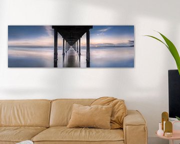 Stimmungsvolles Panorama von der Seebrücke in Pelzer Haken an der Ostsee von Voss Fine Art Fotografie