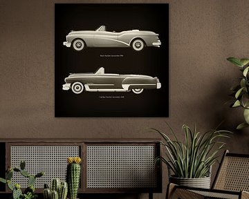 Buick Skylark Cabriolet 1956 en Cadillac Deville Cabriolet 1948