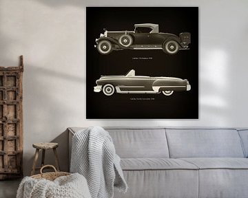 Cadillac V16 Roadster 1930 en Cadillac Deville Convertible 1948