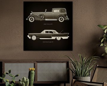 Cadillac V16 Town car 1933 et Cadillac Eldorado Brougham 1957
