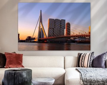 Sunrise Erasmus bridge, Rotterdam by Paul Schlüter
