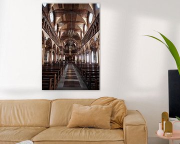 Interior of the St Petrus and Paulus Cathedral in Paramaribo, Suriname by WorldWidePhotoWeb