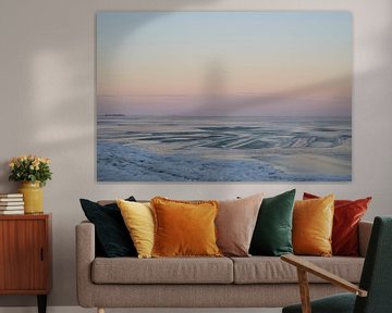 Lines on the frozen IJsselmeer by Barbara Brolsma