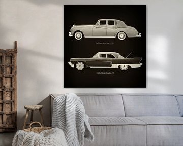 Rolls Royce Silver Cloud III 1963 en Cadillac Eldorado Brougham 1957 van Jan Keteleer