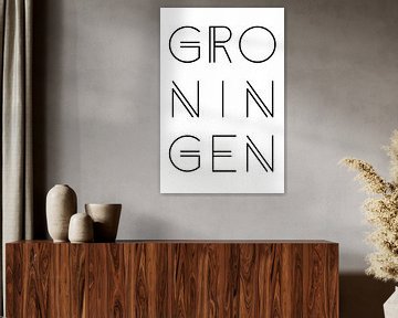 Motif de la ville Groningen Typo sur Kim Karol / Ohkimiko