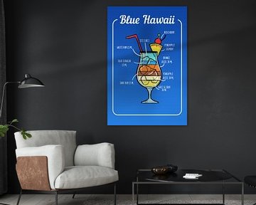 Blue Hawaii Cocktail van Amango
