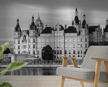 Das Schweriner Schloss in schwarz-weiß von Henk Meijer Photography