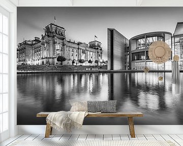 Reichstagsgebäude in schwarz-weiß von Henk Meijer Photography