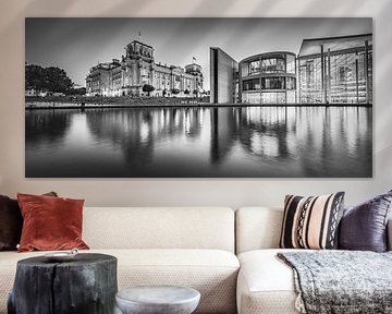 Rijksdag gebouw in zwart-wit van Henk Meijer Photography