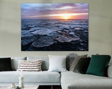 Harlingen, beach crawling ice by Edwin Kooren