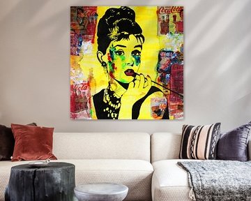 Audrey Hepburn Coca Cola van Kathleen Artist Fine Art