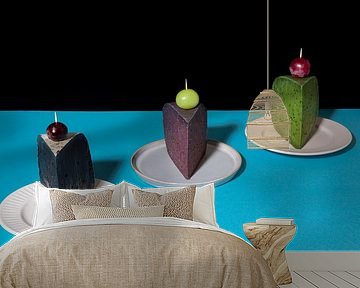 Cheese cake? Pop art inspired still life with cheeses. by Lizzy Komen