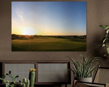 Sunset Texel Golf Course by Peter van Weel