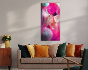Mohn und Pusteblumen, pink von Annette Schmucker
