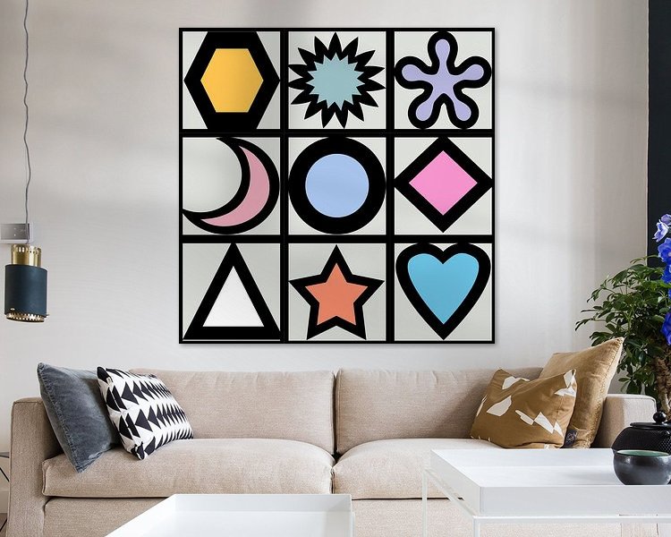 Voorbeeld van het werk in een kamer